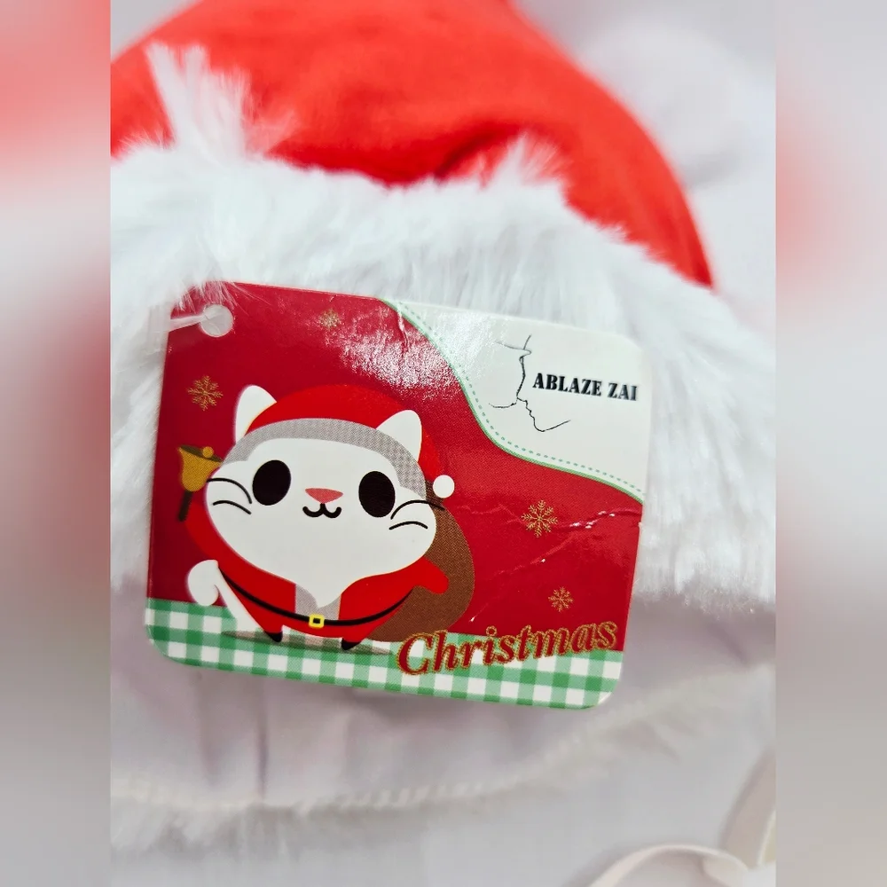 Adjustable Christmas Dog Santa Hat Large Dogs‎ NWT